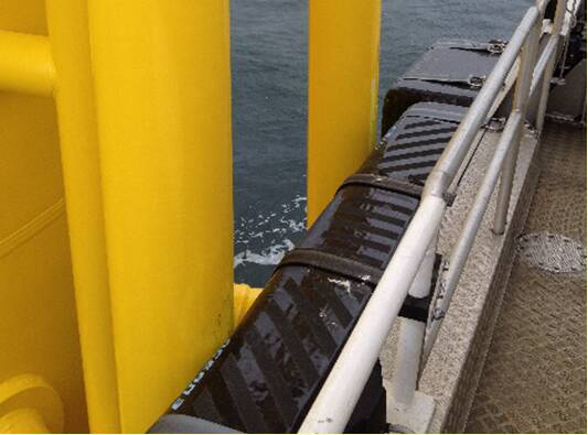 Wind Farm Support Vessel Fendering - Supplier on Boat Landing - NOS