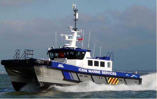 Wind Farm Support Vessel Fendering - Iceni Marine Services - Defiant
