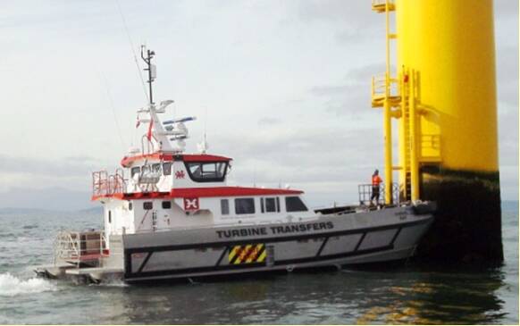 Wind Farm Support Vessel Fendering - Turbine Transfers Fleet - Kinmel Bay