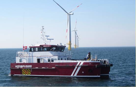 Wind Farm Support Vessel Fendering - Accomplisher - NOS Fleet