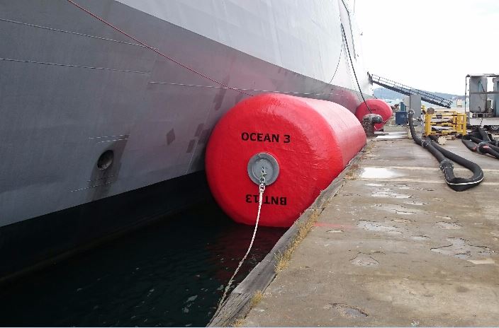 Ocean 3 Foam Filled Fenders - DCT Ø 3,7 x 7,5 m Base Navale Toulon 01