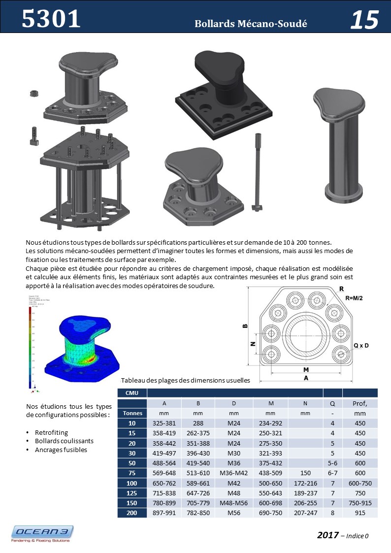 Bollards Mécano-Soudés