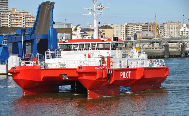 Ocean 3 Workboat Fender Systems - Swath Pilot Boat Westdiep - Belgium