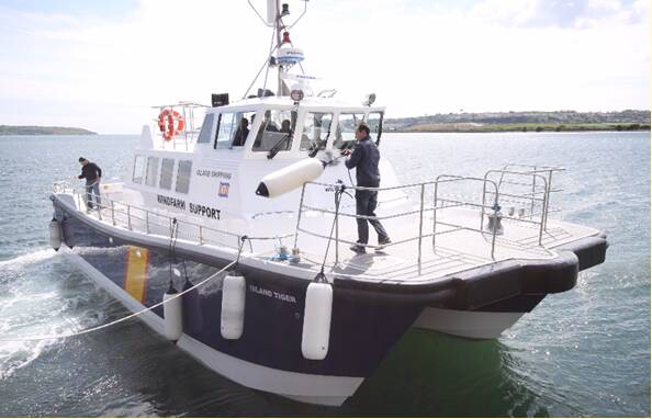 Ocean 3 Workboat Fender Systems - Wind Farm Support Vessel Island Tiger