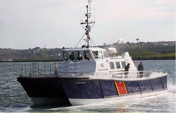 Wind Farm Support Vessel Fendering - Island Panther - Ocean 3 Bow Fender - Safehaven Shipyards