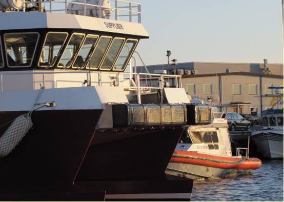 Wind Farm Support Vessel Fendering - NOS Fleet - Ocean 3 Bow Fender with nipple for Supplier