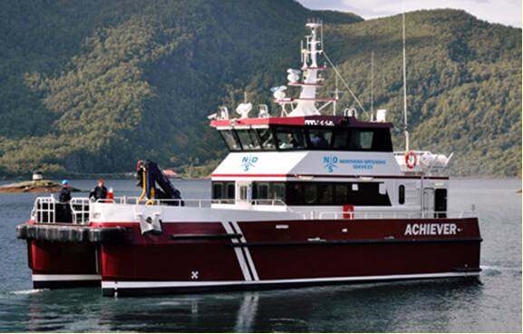Ocean 3 Workboat Fender Systems - Wind Farm Support Vessel Achiever