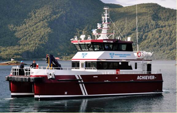 Wind Farm Support Vessel Fendering - NOS Fleet - Achiever