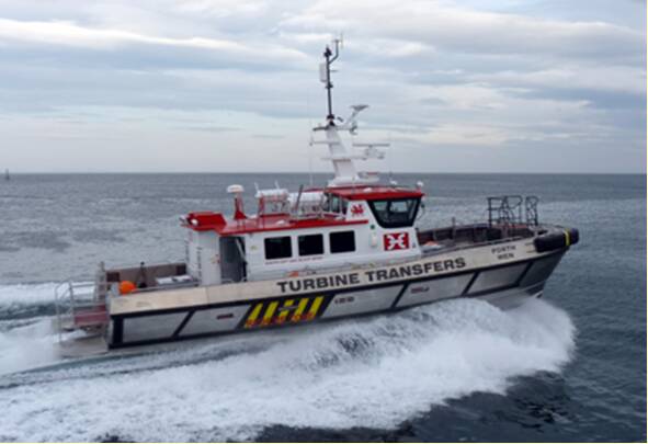 Wind Farm Support Vessel Fendering - Turbine Transfers Fleet - Porth Wen