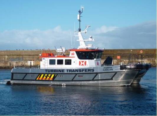 Wind Farm Support Vessel Fendering - Turbine Transfers Fleet - Porth Cadlan 