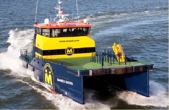 Wind Farm Support Vessel Fendering - Shamal - Ocean 3 Bow Fender - Marineco Fleet