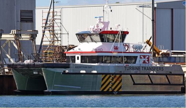 Wind Farm Support Vessel Fendering - Turbine Transfers Fleet - Aberffraw bay