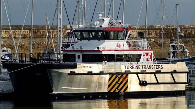 Wind Farm Support Vessel Fendering - Turbine Transfers Fleet - Forid bay