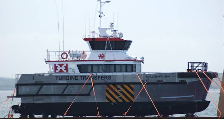 Wind Farm Support Vessel Fendering - Ocean 3 Bow Fender and Sides for Malltraeth Bay