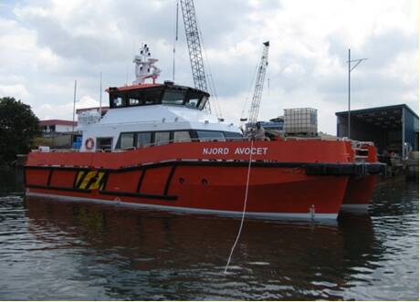 Wind Farm Support Vessel Fendering - Njord Offshore "Avocet" 