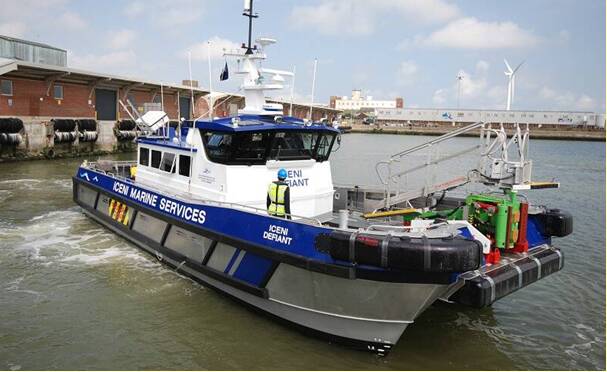 Wind Farm Support Vessel Fendering - Iceni Defiant - TAS System equipment