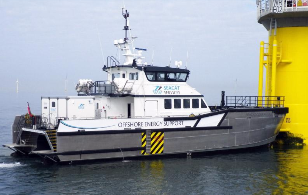 Wind Farm Support Vessel Fendering - Bow & Side Fenders for Wind Farm Support Vessel Seacat Services