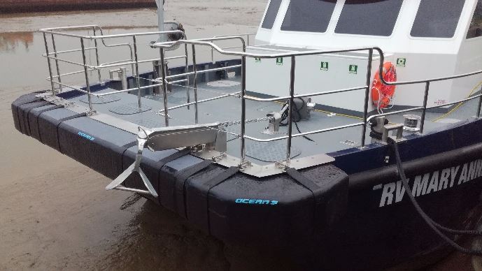 Ocean 3 Workboat Fender System - Survey Catamaran