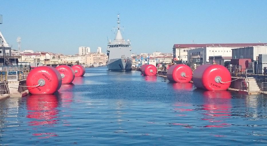 Ocean 3 Foam Filled Fenders - Frigate Fremm Berthing Quay Toulon